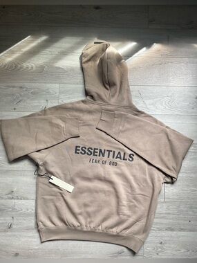Fear of God ESSENTIALS Taupe Hoodie Size M